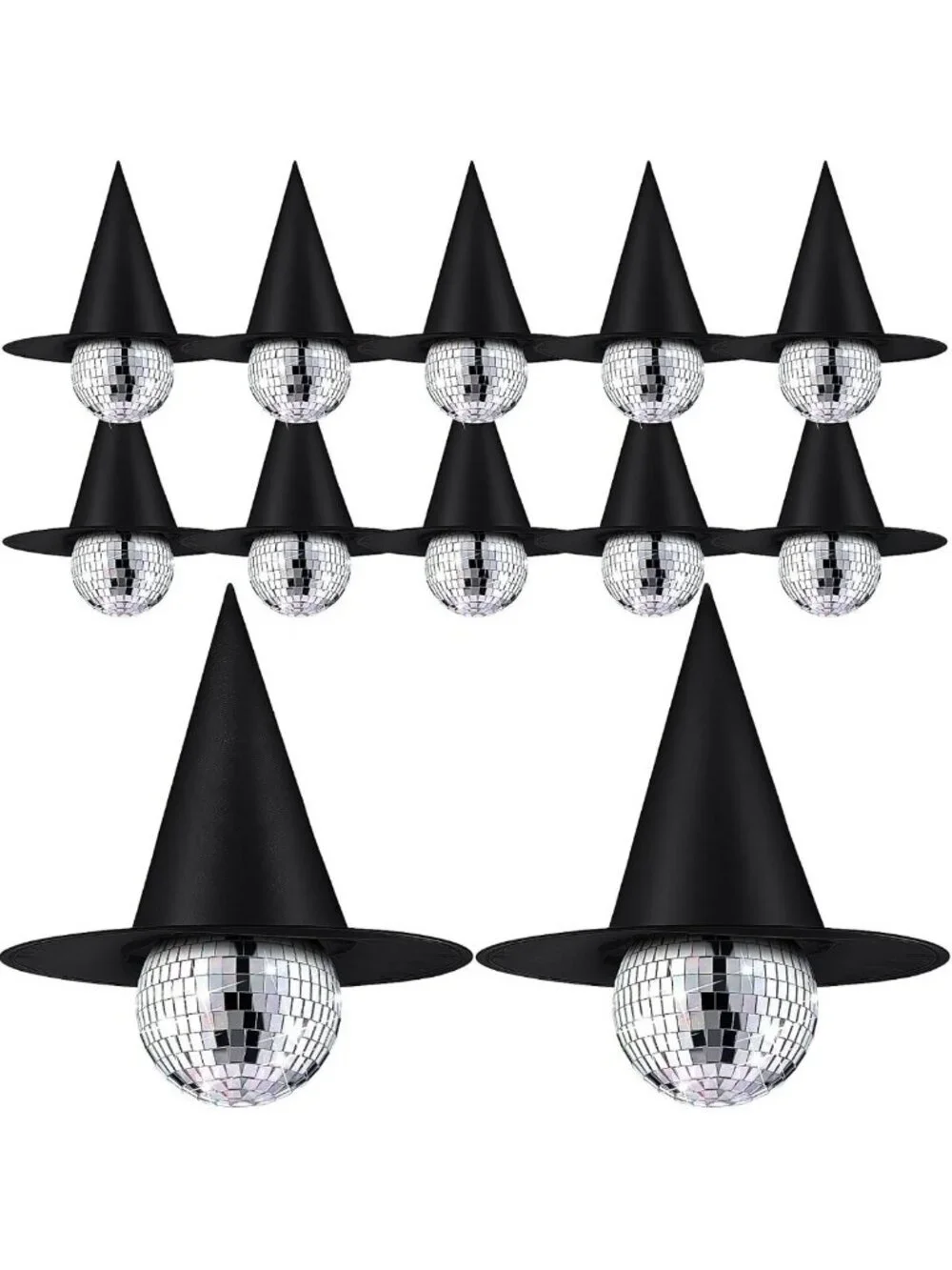 12-Piece Halloween Disco Decorations - Hanging Witch & Spooky Party Decor